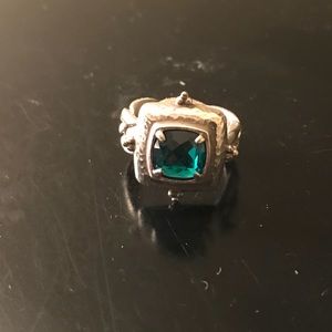 Brighton Sterling Silver Ring size 6 Emerald Green